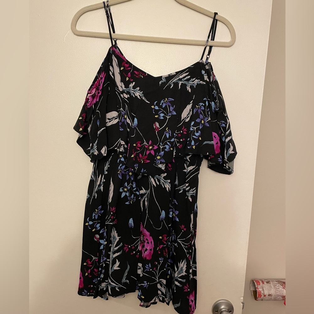 Express size small. Spaghetti strap and off the shoulder detail